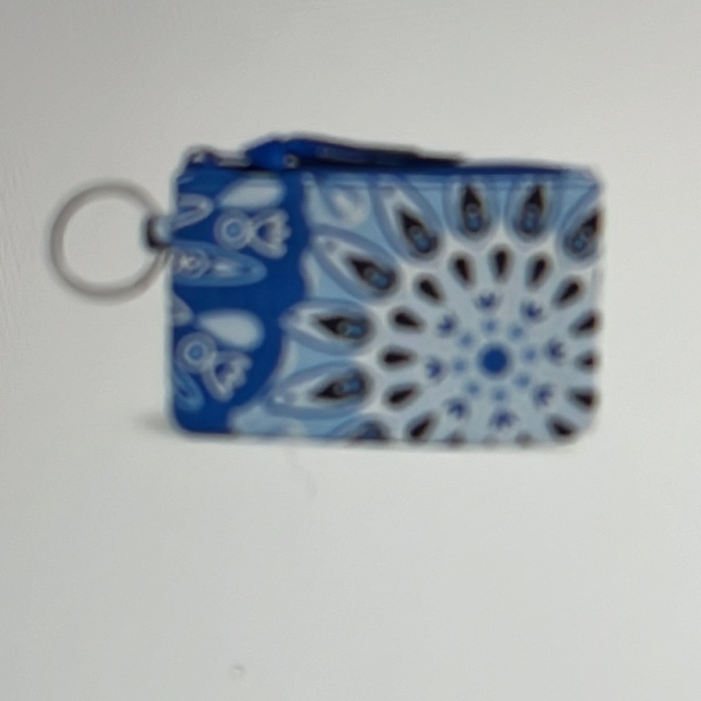 NEW Vera Bradley zip ID case blue star medallion BNWT NEW